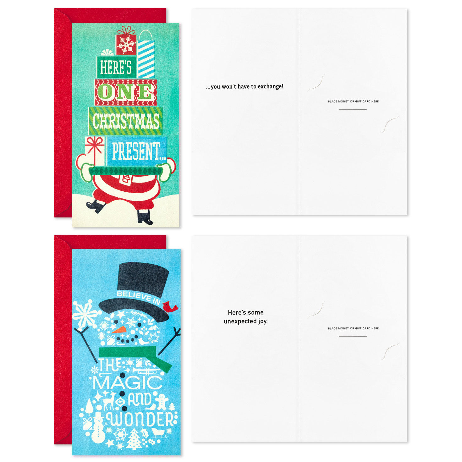 Vintage Letterpress Money Holder Boxed Christmas Cards Assortment, Pack of 36, , large image number 4