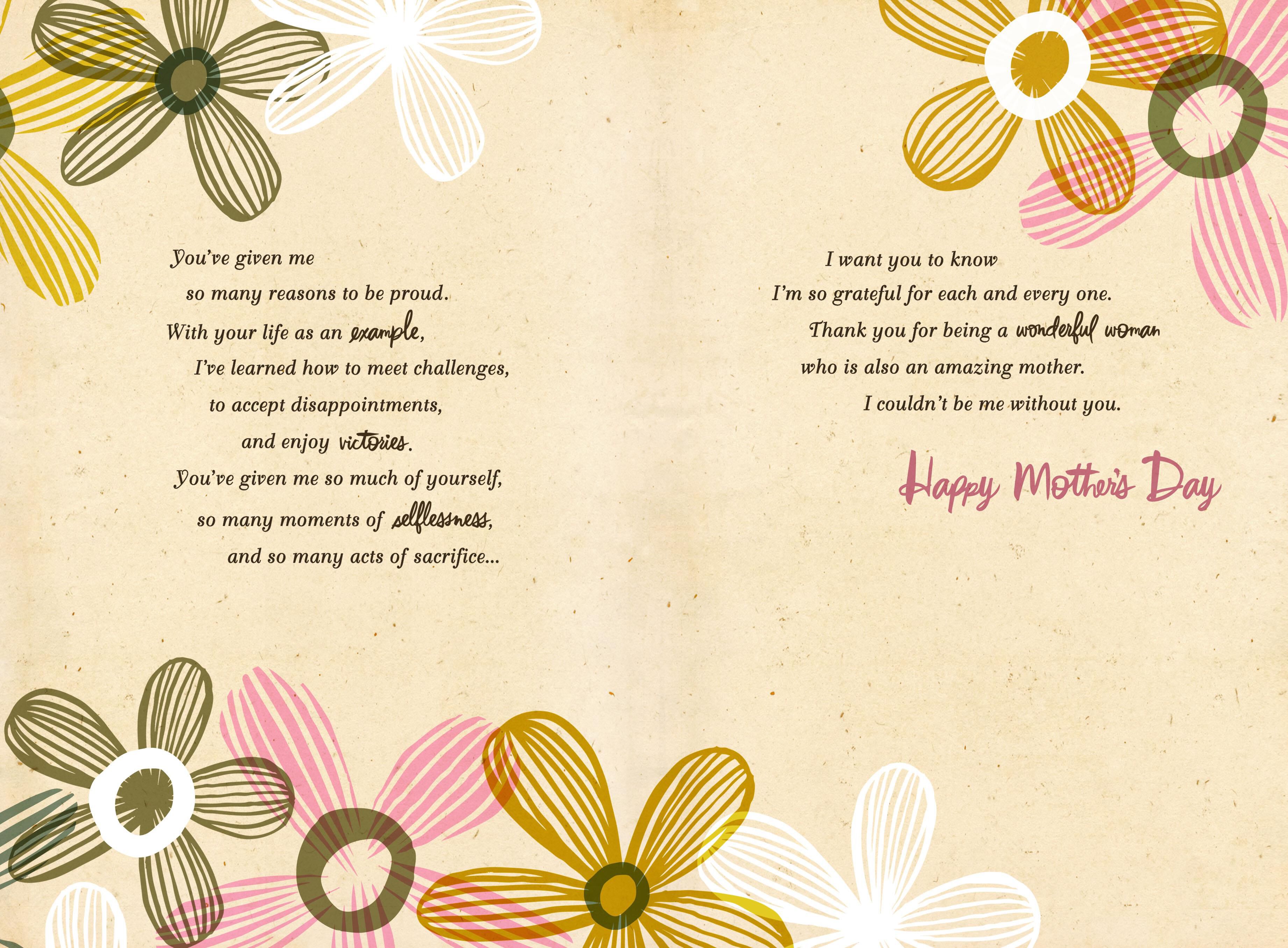 Heart and Flowers Mother's Day Card