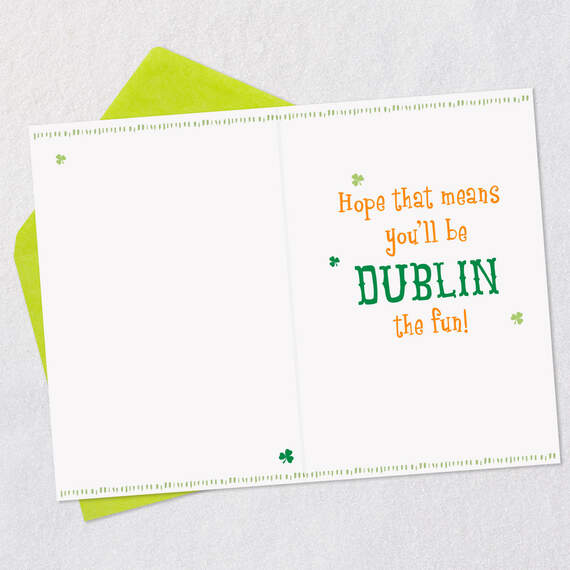 Dublin the Fun Funny St. Patrick's Day Birthday Card, , large image number 3