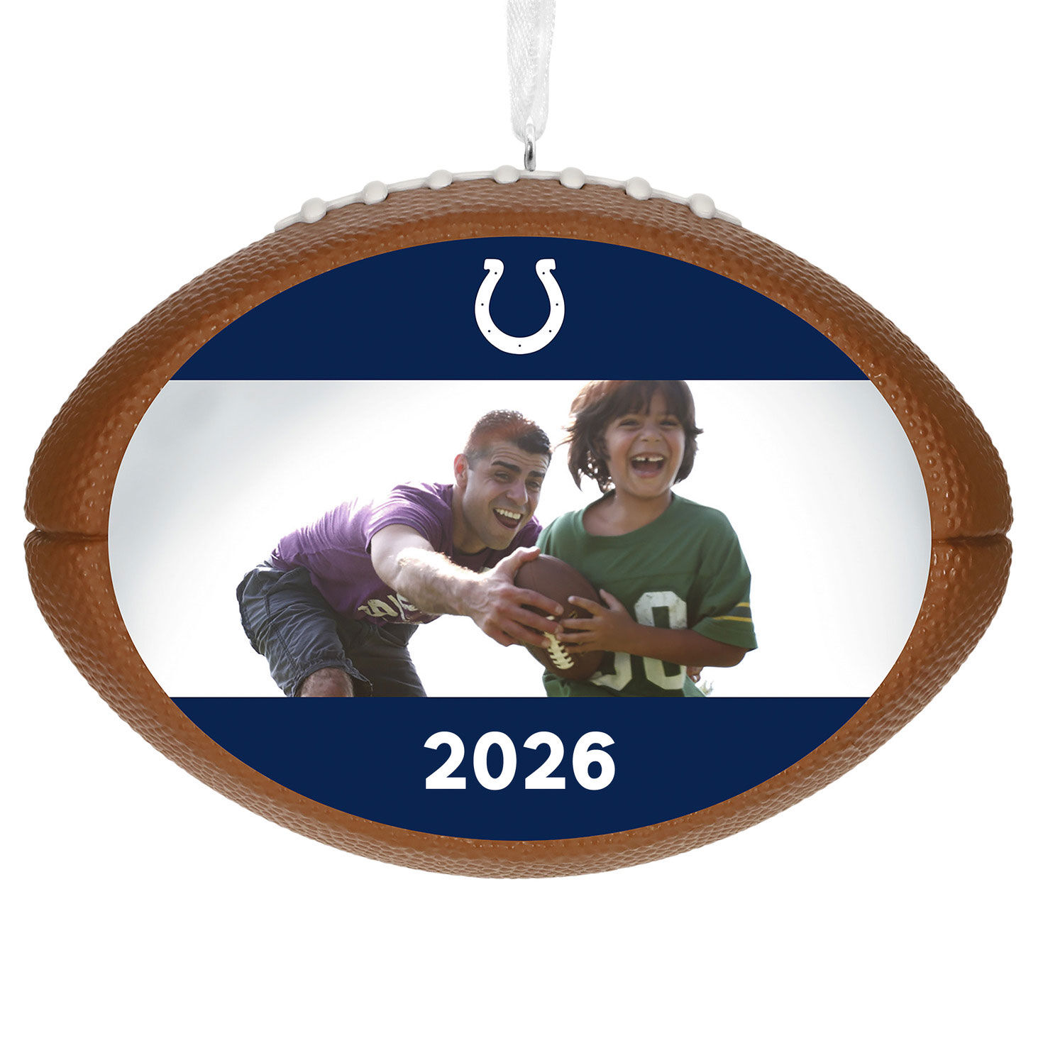 NFL Indianapolis Colts Football Personalized Ornament, Custom Photo and Text