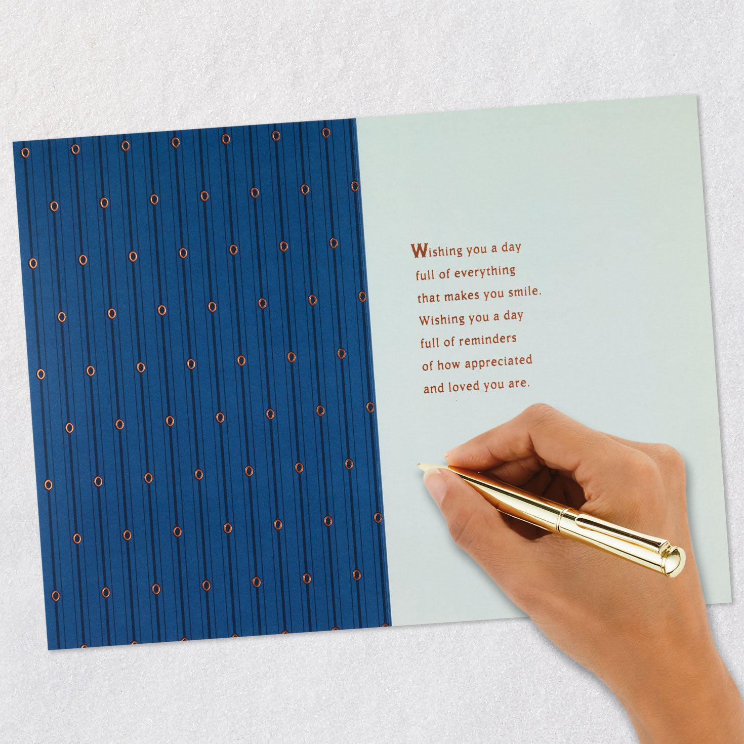 Leaping Trout Copper Foil Father's Day Card Signing card image number 6