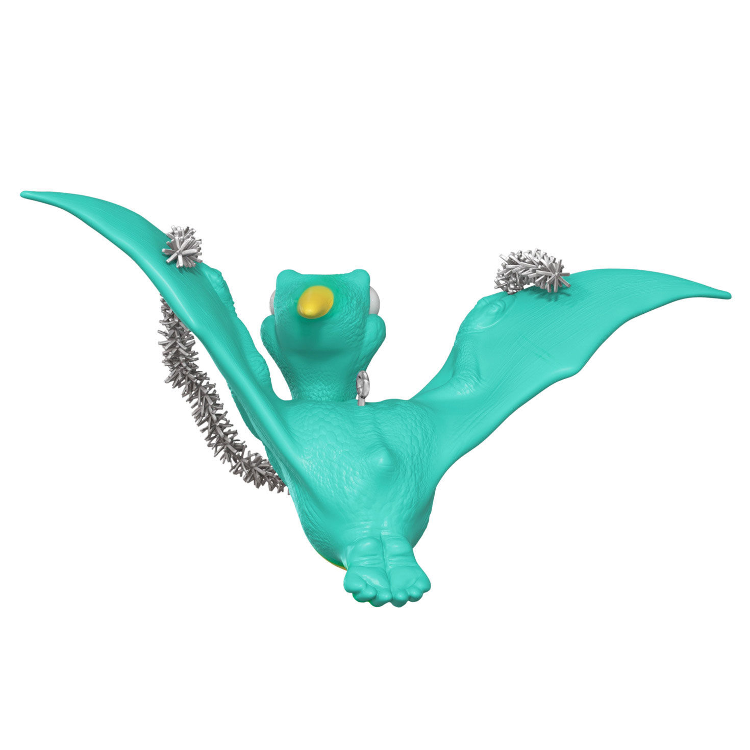 Flying Dinosaur With Garland Keepsake Ornament Back image number 6