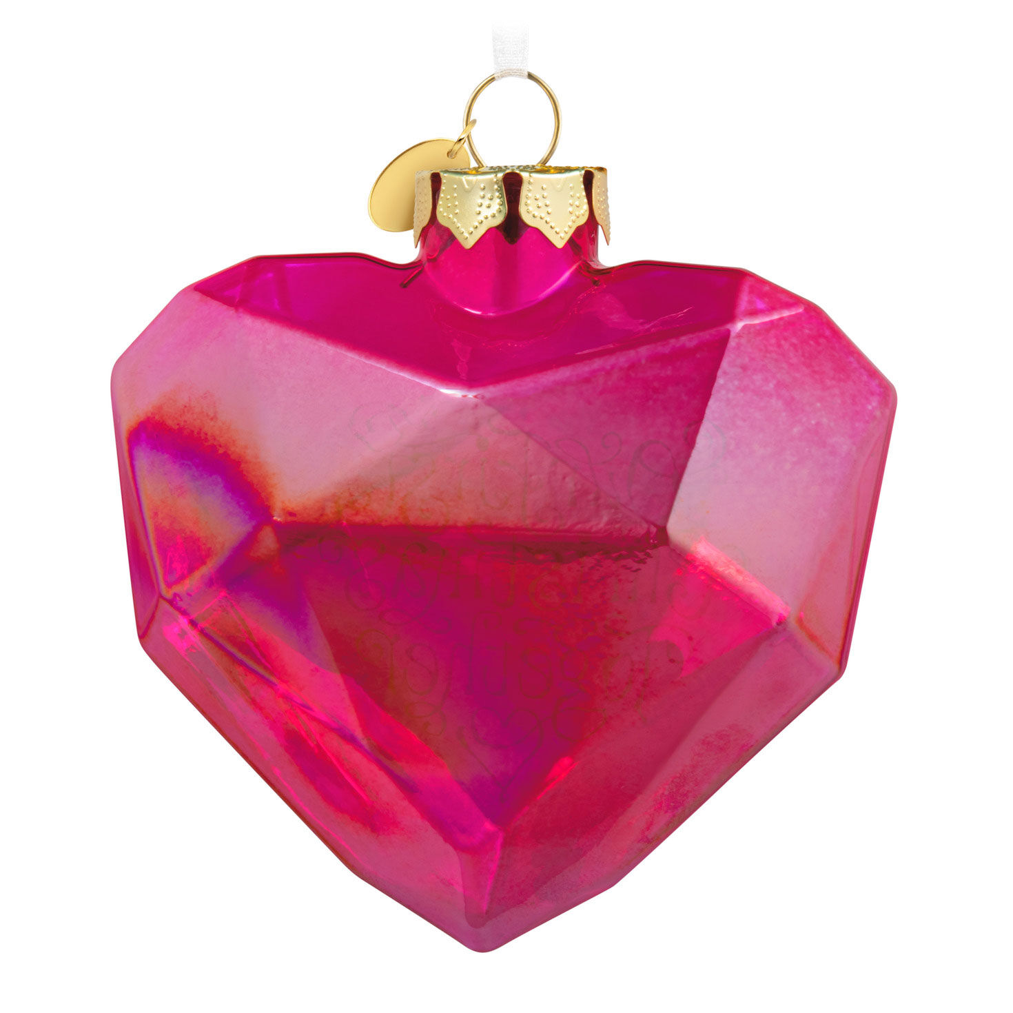 Pink Heart Our First Christmas Keepsake Ornament Back image number 6