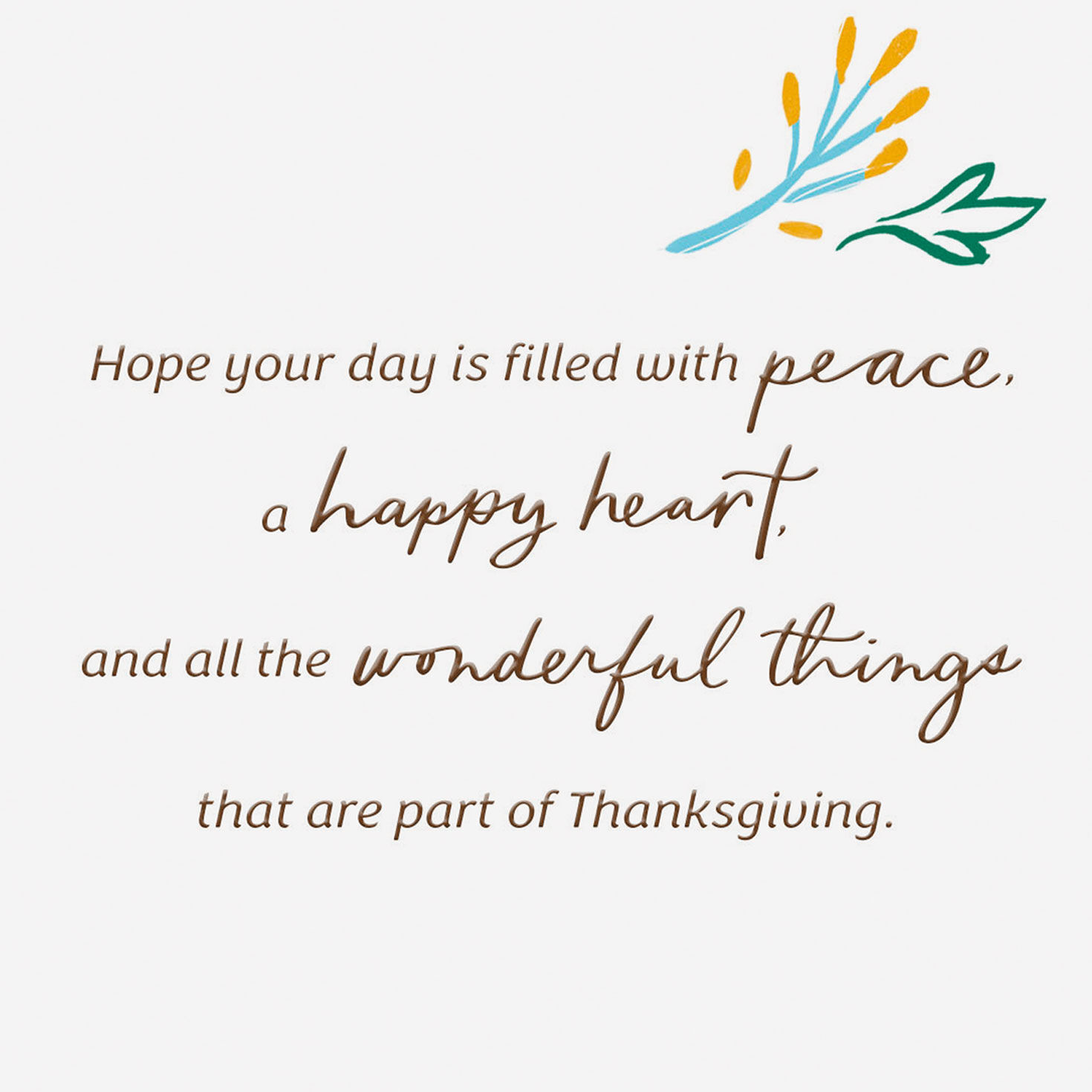Acorns and Fall Leaves Thanksgiving Card Sentiment image number 2