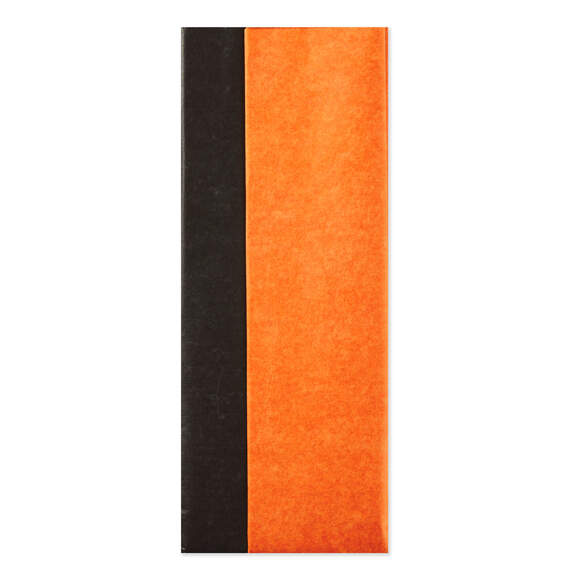 Black and Orange 2-Pack Tissue Paper, 8 sheets