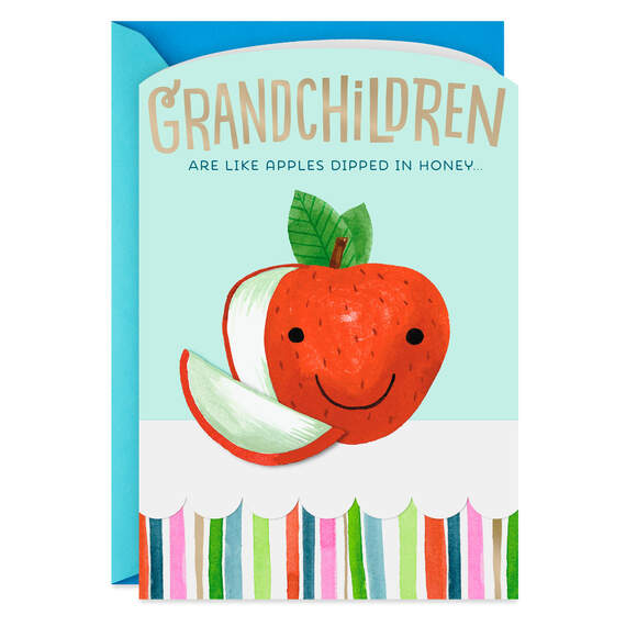 Grandchildren Are Like Apples in Honey Rosh Hashanah Card