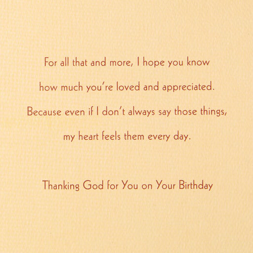 My Heart Feels Glad Religious Birthday Card for Dad, 