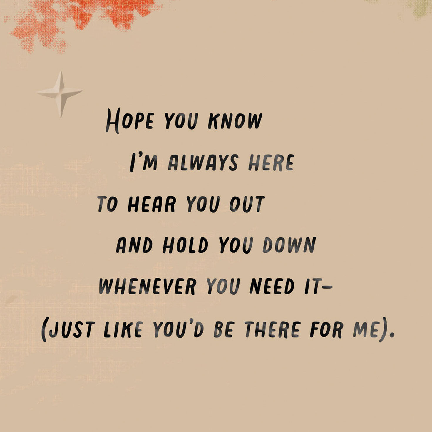 Black Hands Holding Encouragement Card Sentiment image number 2