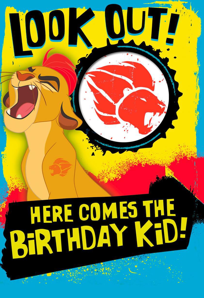 The Lion Guard Kion Birthday Card With Temporary Tattoo