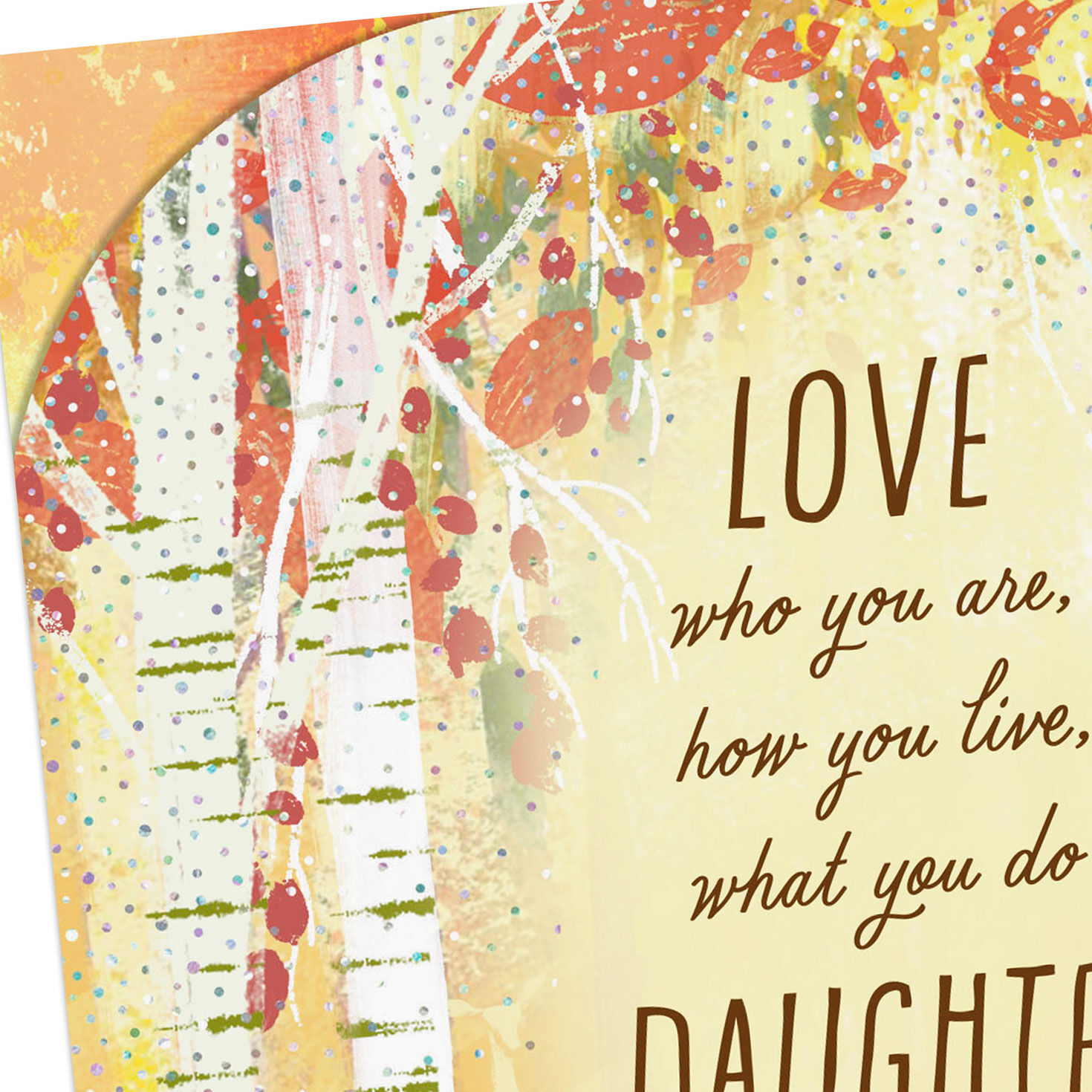 Birch Trees Thank You Card for Daughter Card Front Detail image number 4