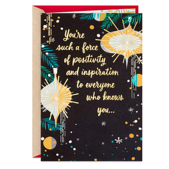 You're a Force of Positivity Christmas Card, , large image number 1