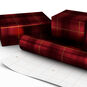 Red and Black Plaid Foil Holiday Wrapping Paper Roll Wrapped pkg image number 2