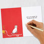 Two Cats with Tree and Tinsel Red Christmas Card Signing card image number 6