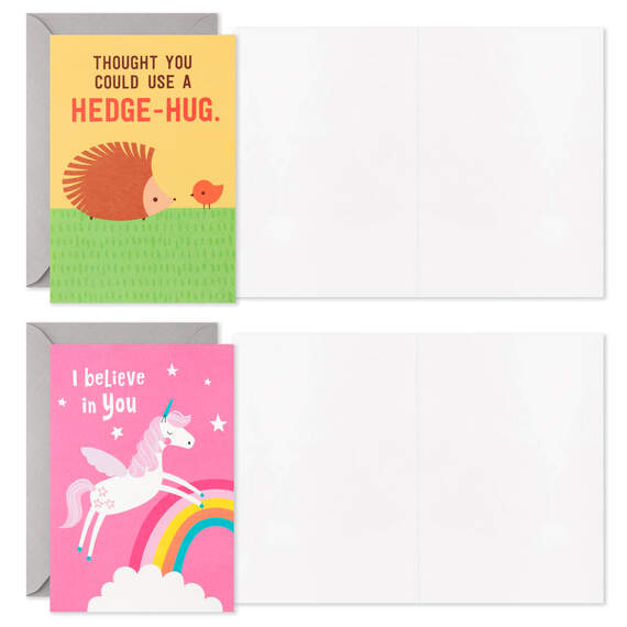 Assorted Blank Kids Encouragement Cards With Stickers in Pouch, Pack of 12, , large image number 3