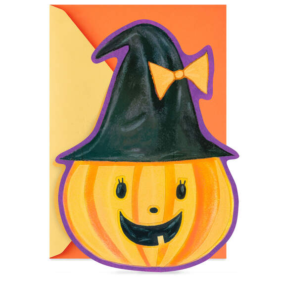 Cute Pumpkin Baby's First Halloween Card, , large image number 1