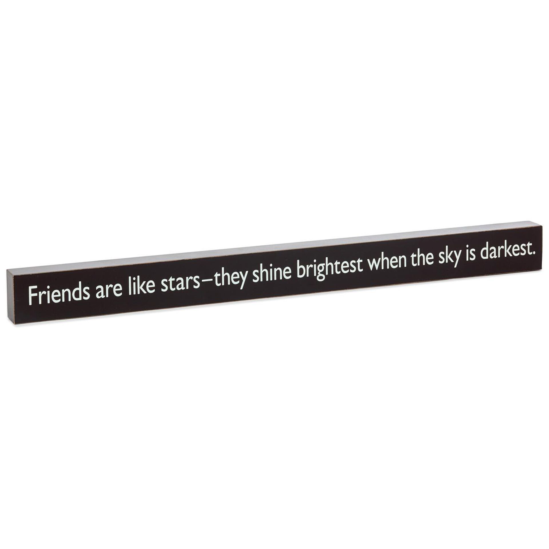 Trendy Friends Are Like Stars Always There Wooden Plaque White Grey 25 x 16cm