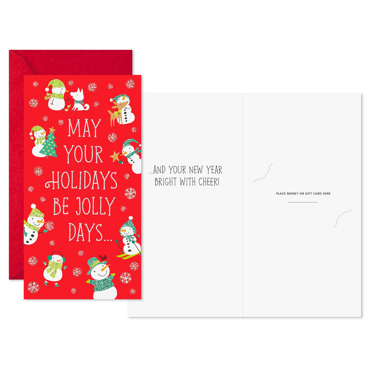 Snowmen and Santas Christmas Cards Assortment Card Front with Sentiment image number 2