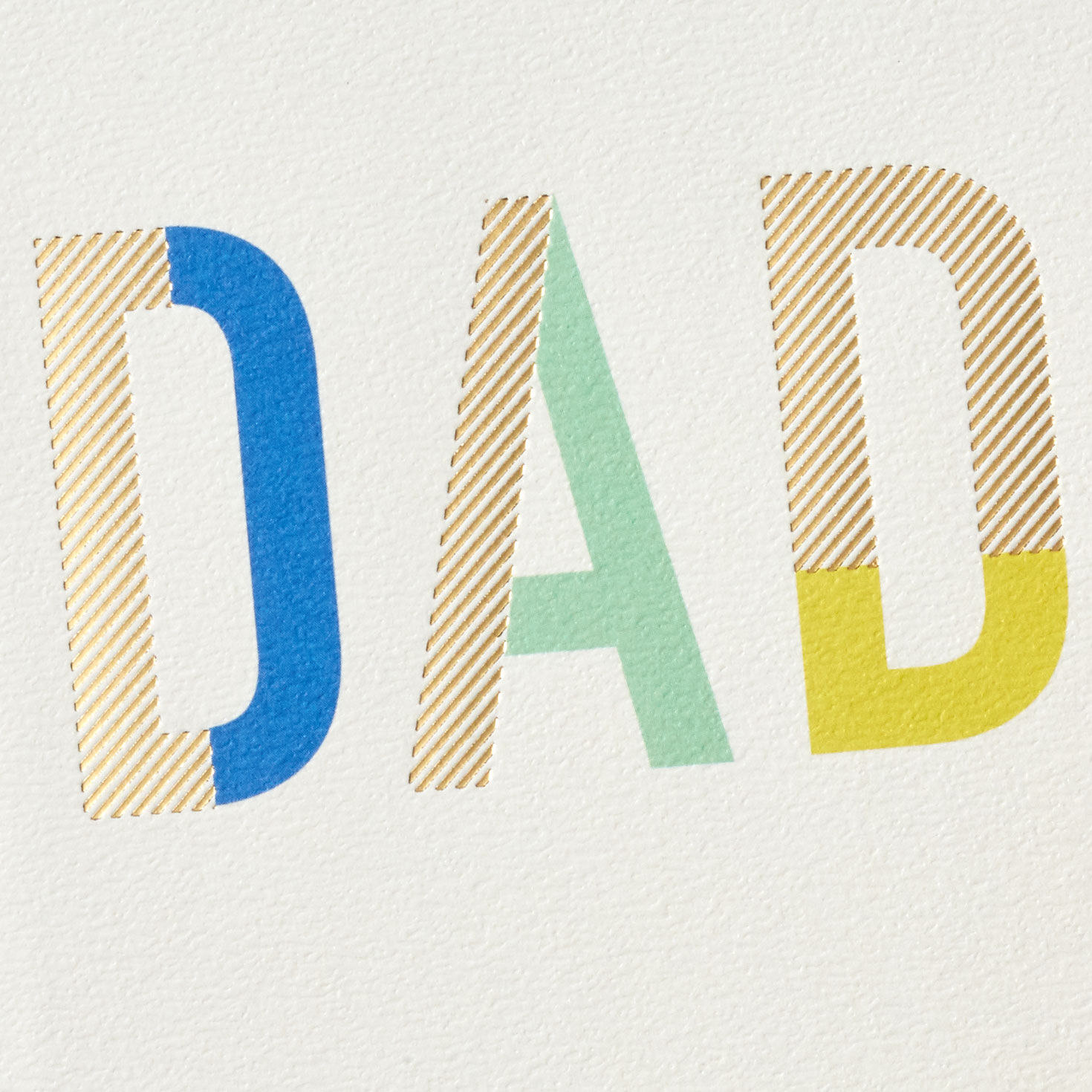 Modern Color-Blocked Lettering Dad Father's Day Card Card Front Detail image number 4
