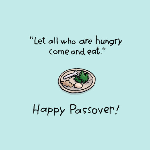 Hungry Easter Bunny Funny Passover Card, 