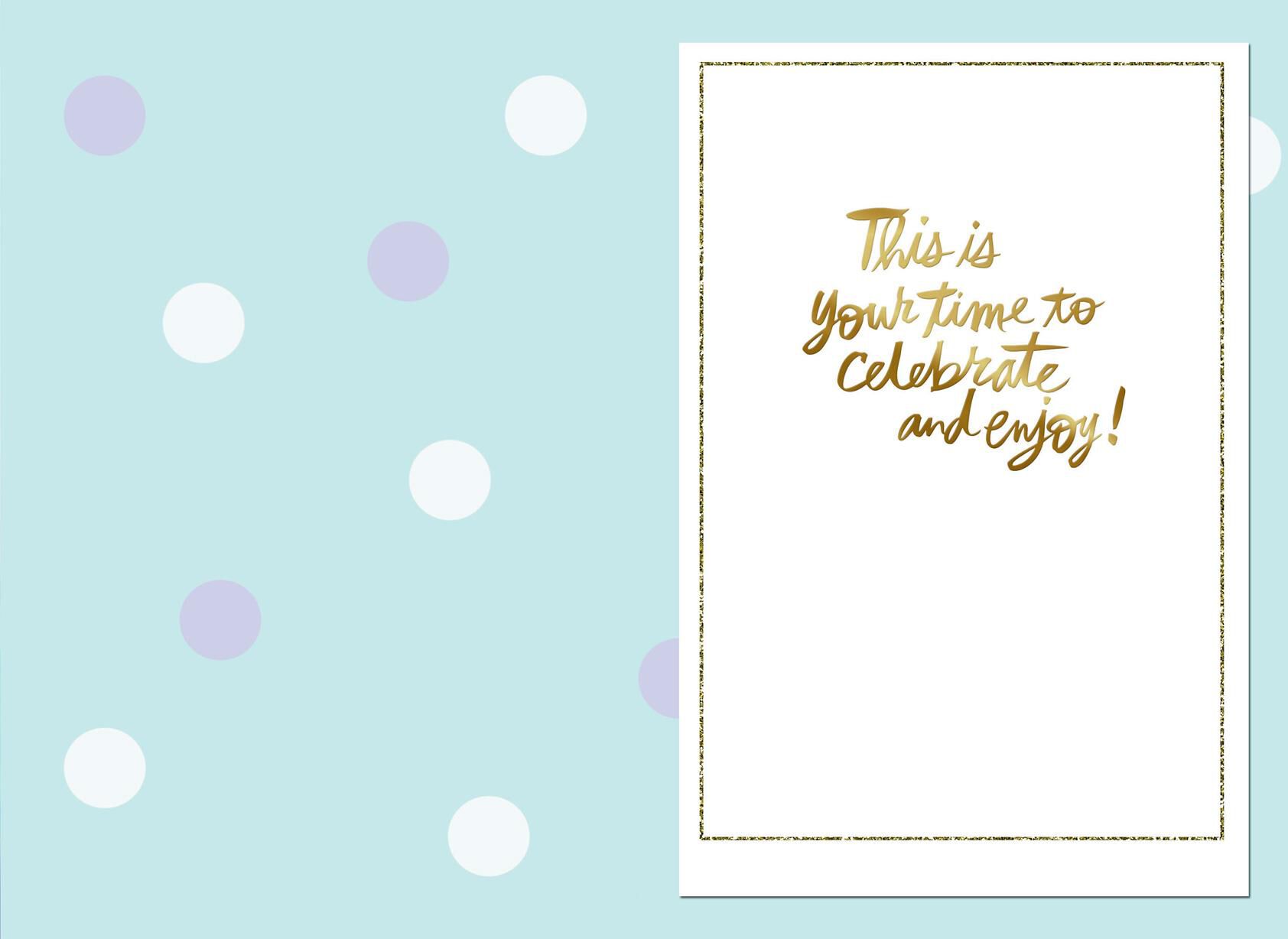 Gold and Glitter Happy For You Congratulations Card