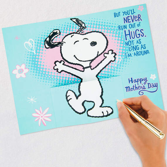 Peanuts® Snoopy Hugs for Mom Pop-Up Mother's Day Card, , large image number 7