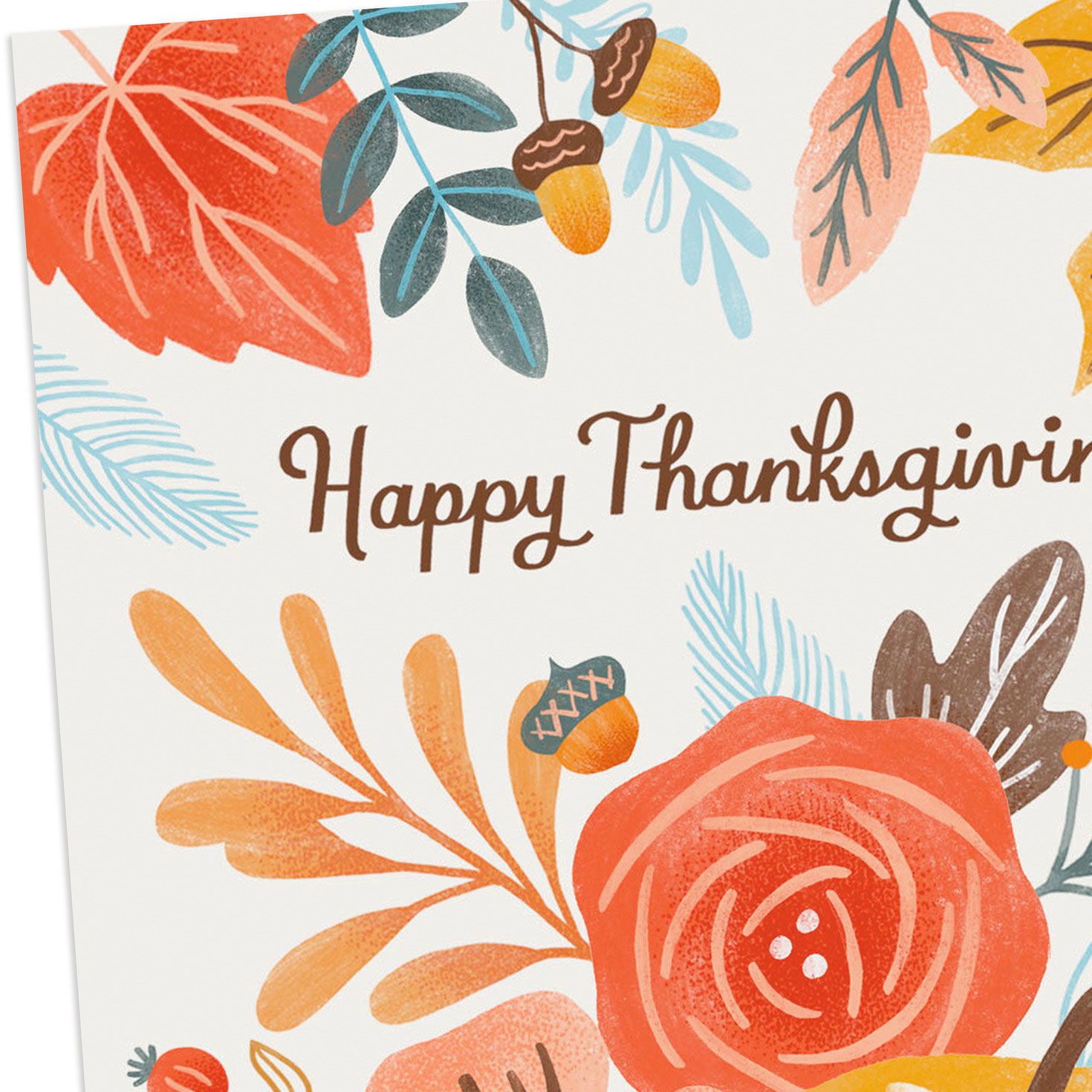 Pumpkin and Fall Flowers Thanksgiving Cards Pack card front detail image number 4