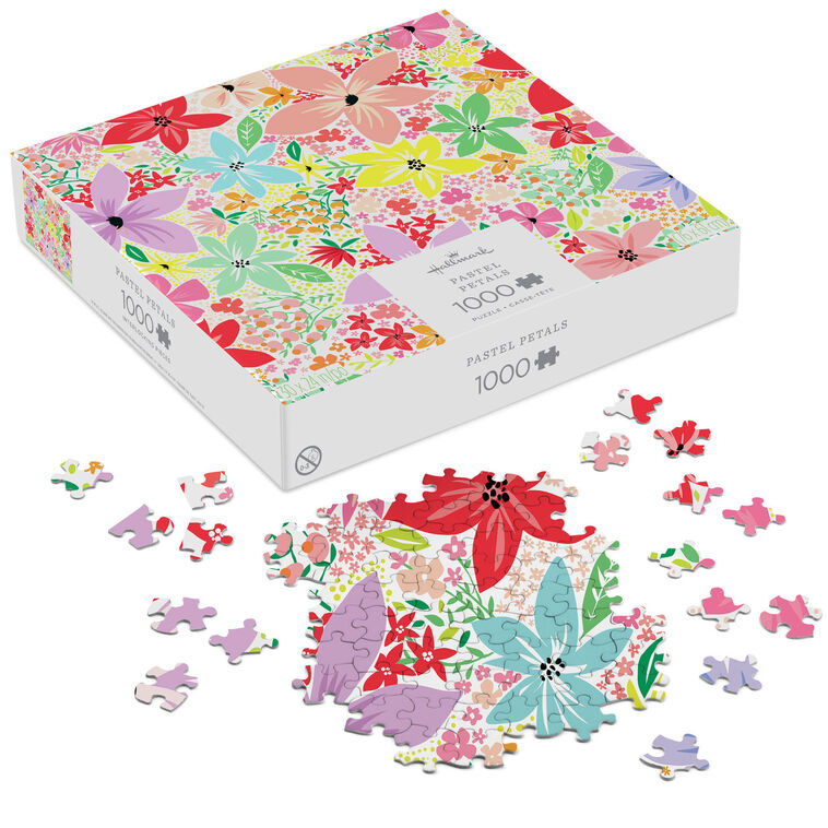 RAJRNED 1000 Piece Jigsaw Puzzle For Adults - Colorful Flowers, Challenging & Fun