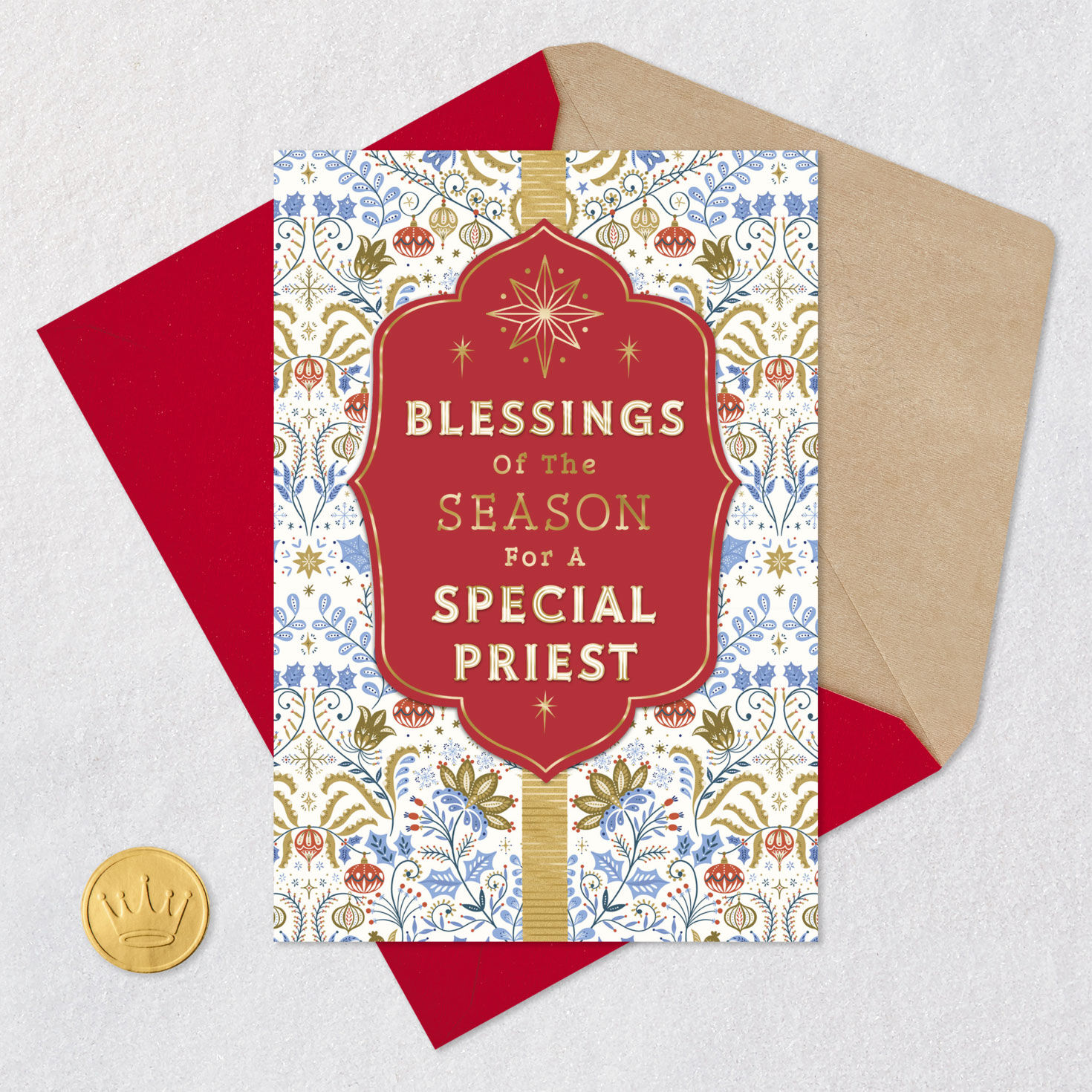 Blessings of the Season Religious Christmas Card for Priest, , large image number 6