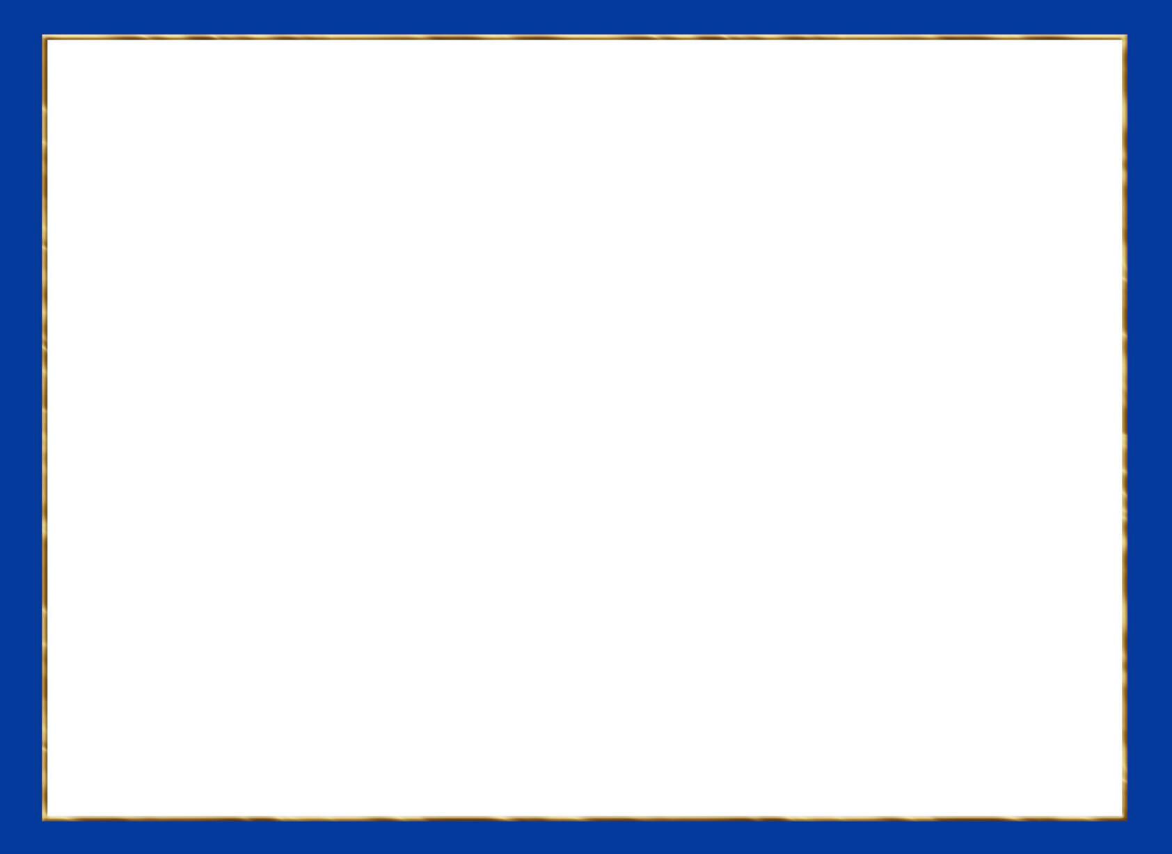Gold Foil Leaf Pattern on Blue Blank Thinking of You Card