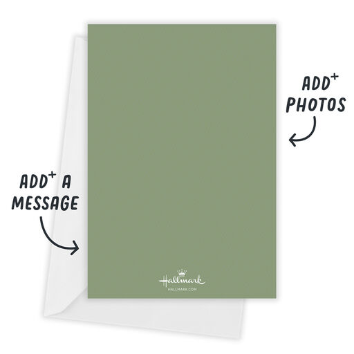 Joy Festive Wreath Flat Christmas Photo Card, 