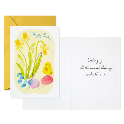 Bird and Daffodils Easter Cards, Pack of 6, 