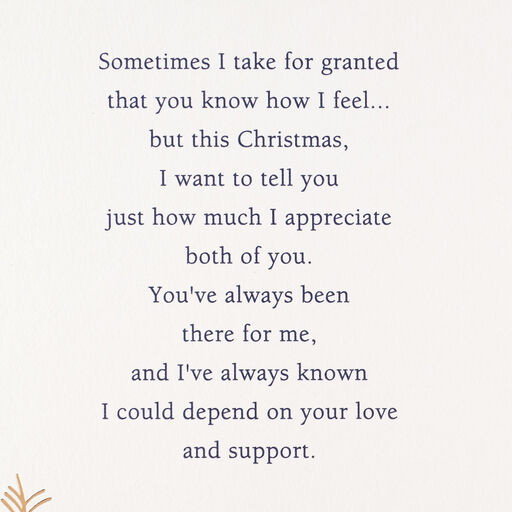 Grateful to Be Your Daughter Christmas Card for Parents, 