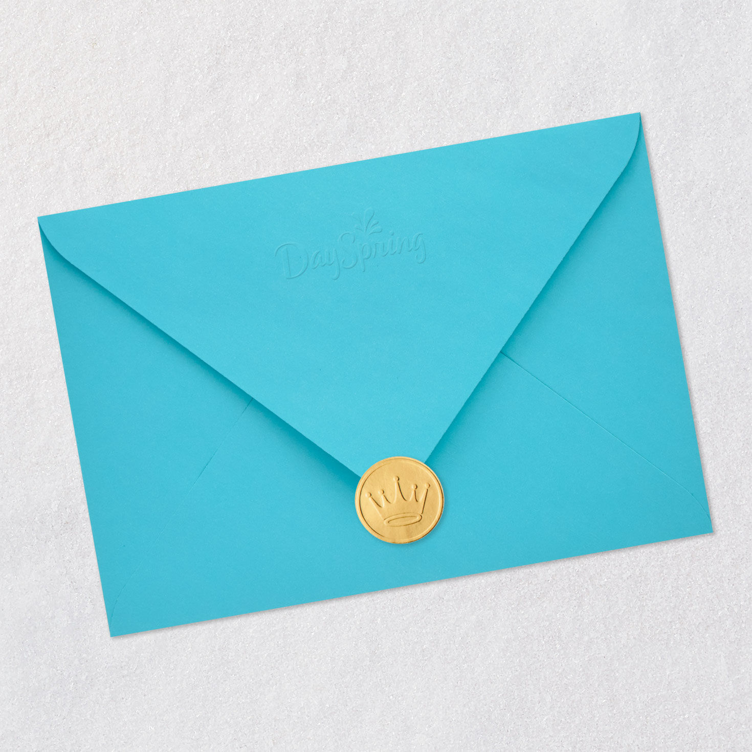 Feather in Blue Sky Christian Thinking of You Card Envelope Back with Seal image number 7