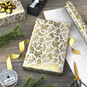 Gold Birds and Botanicals on White Wrapping Paper in use image number 3