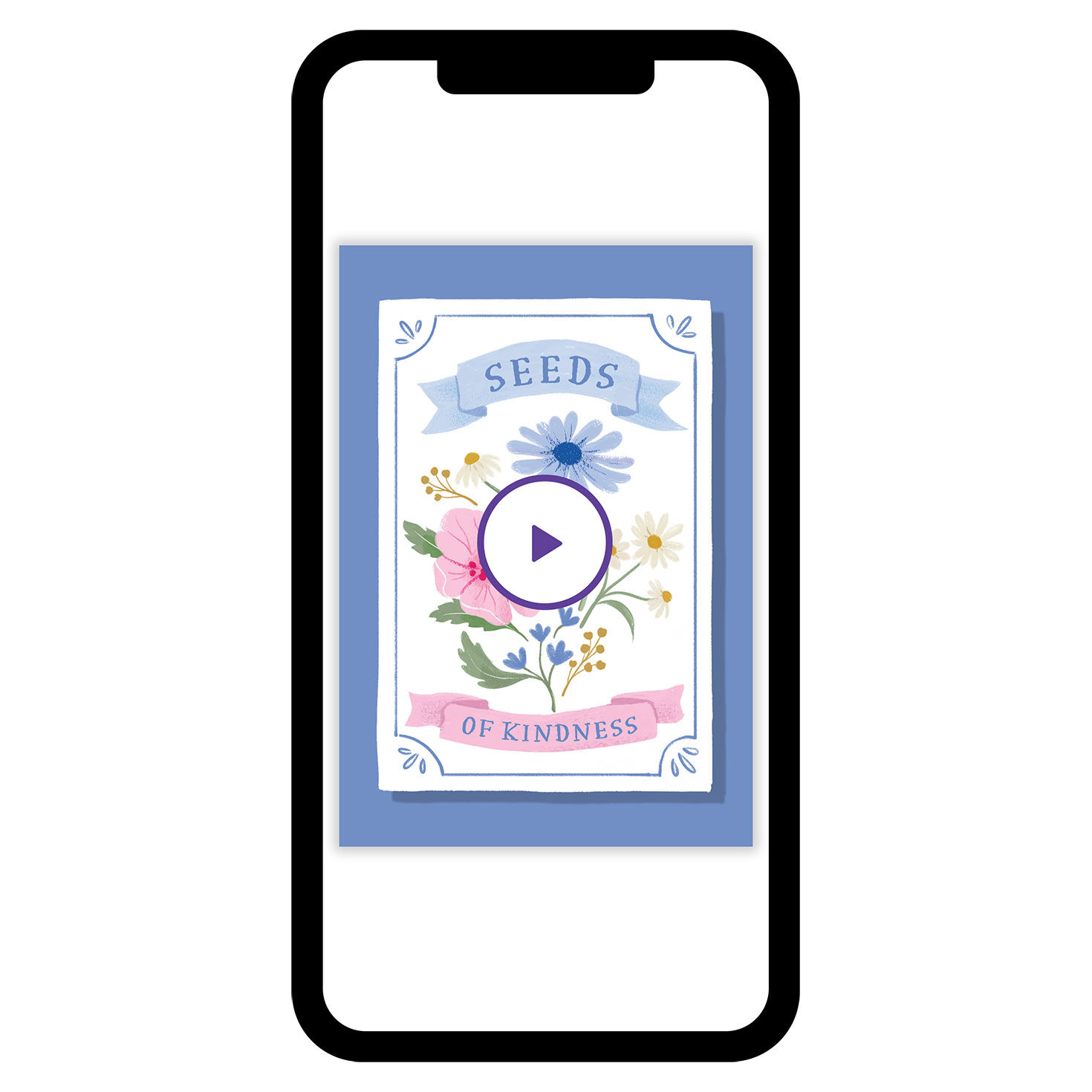 Seeds of Kindness Personalized Thank You Card phone with card front image number 1