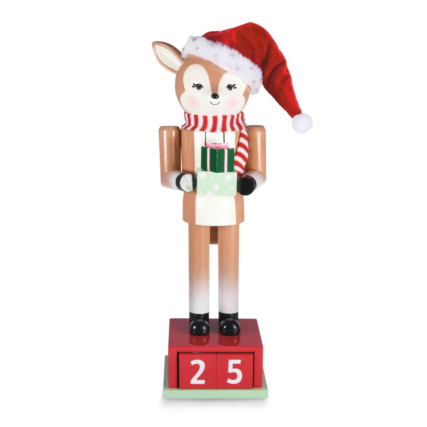 Reindeer Countdown Nutcracker Figurine, 15.5"