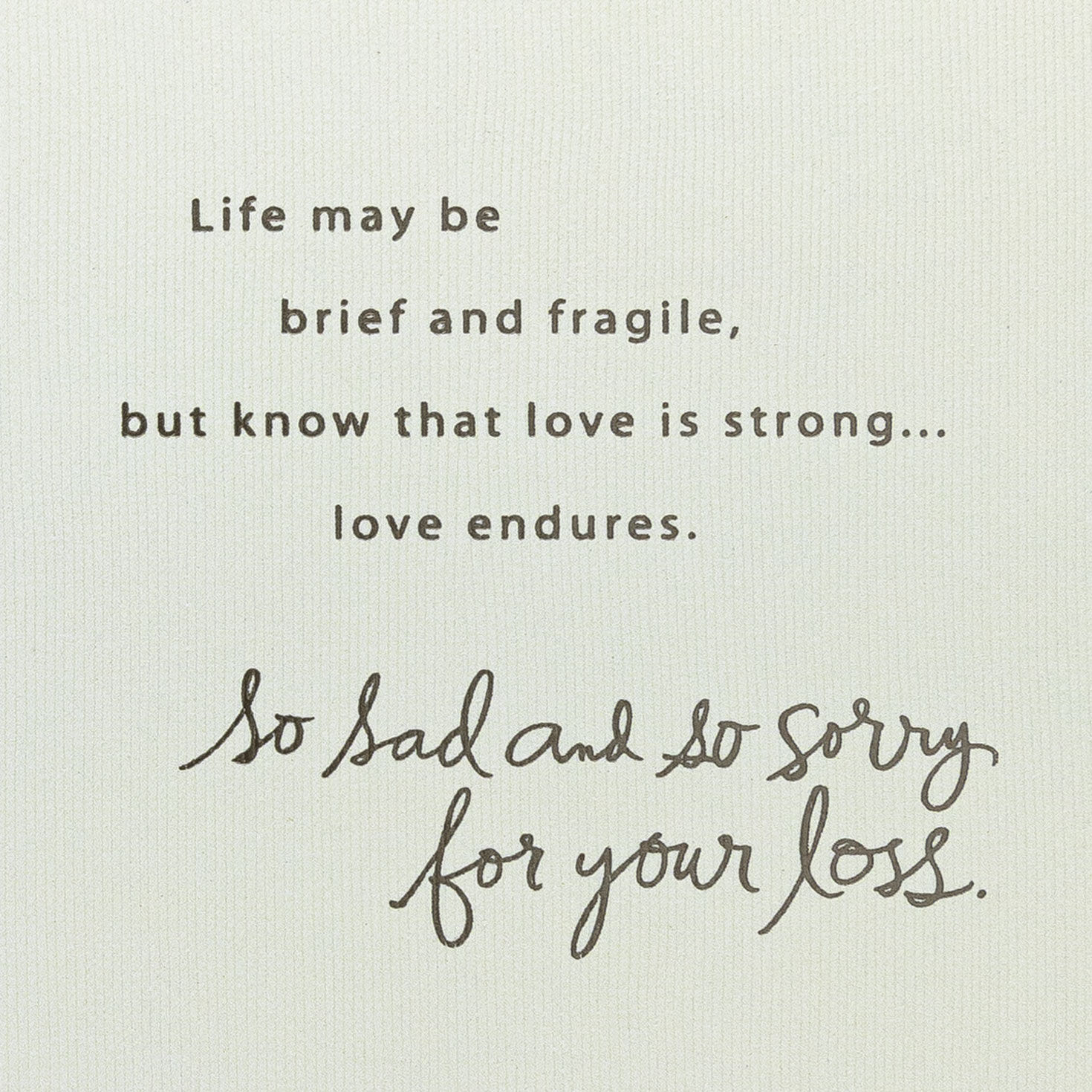 間の楔 SYMPATHY Comfort, Healing and Peace Sympathy Card - Greeting Cards