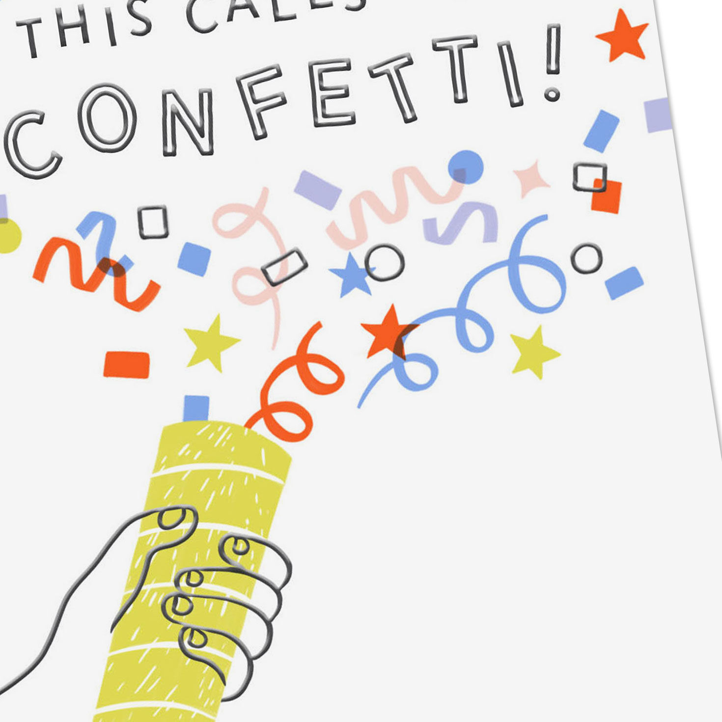 Colorful Confetti Popper Celebration Card Card Front Detail image number 4