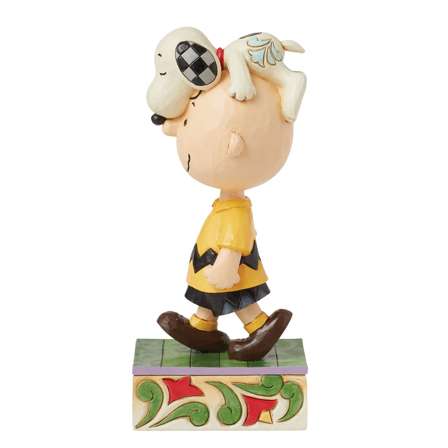 Jim Shore Peanuts Charlie Brown Walking Snoopy Figurine, 6.1"