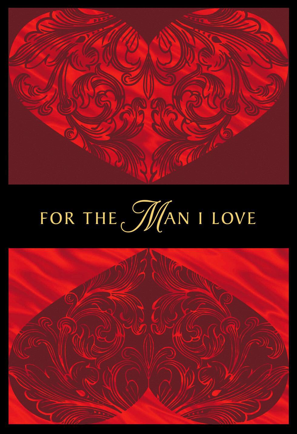 Mirrored Hearts Valentine's Day Card for the Man I Love