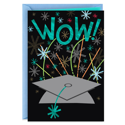 Wow Fireworks Graduation Card, 