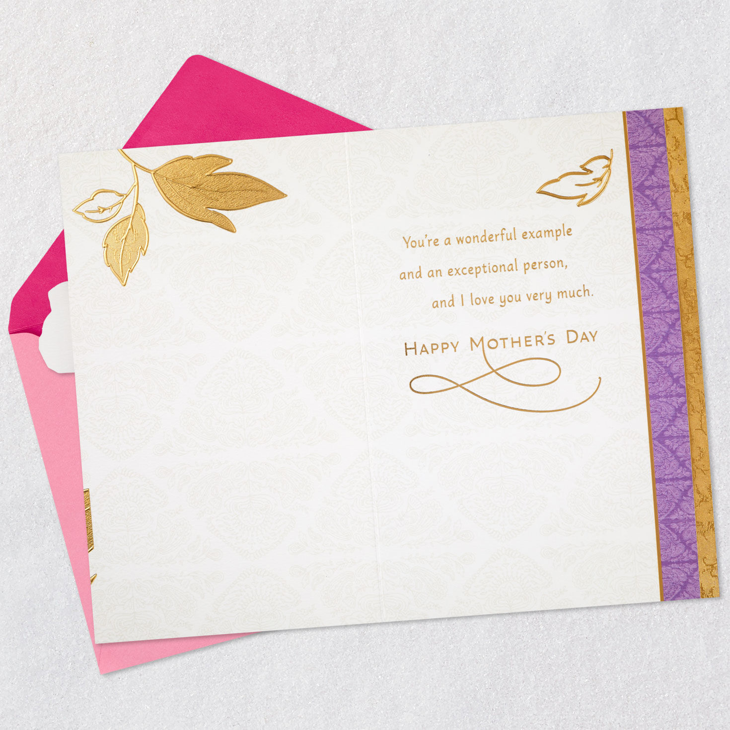 3D Flower Mom Mother's Day Card Open card with envelope image number 3