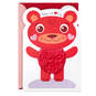 Cute Red Bear Baby's First Valentine's Day Card, , large image number 1
