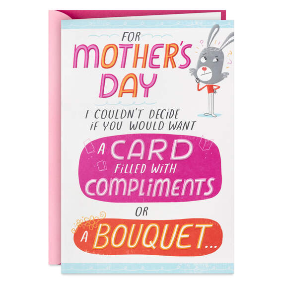 Bouquet of Compliments Funny Pop-Up Mother's Day Card