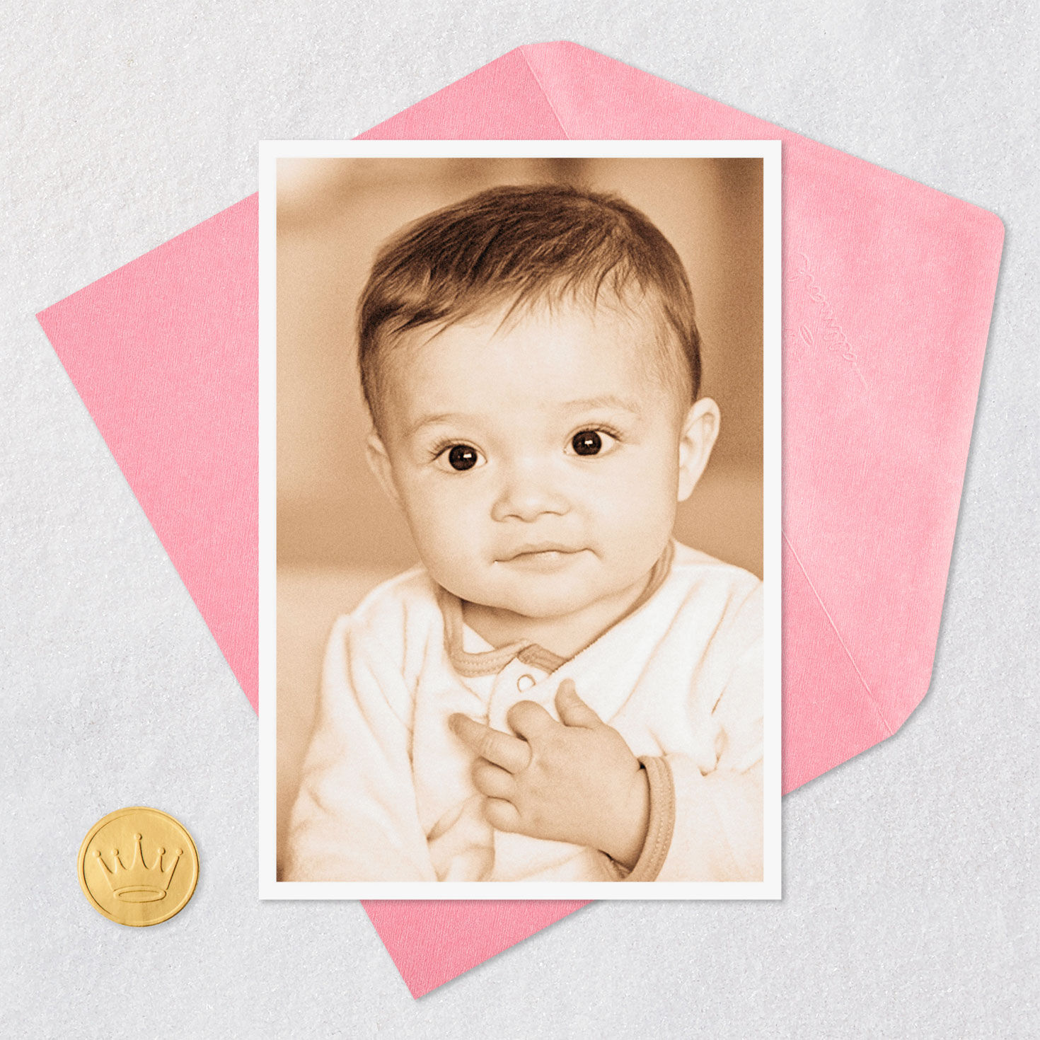 This Many (Middle) Fingers Old Funny Birthday Card Card Front with Envelope and Gold Seal image number 5