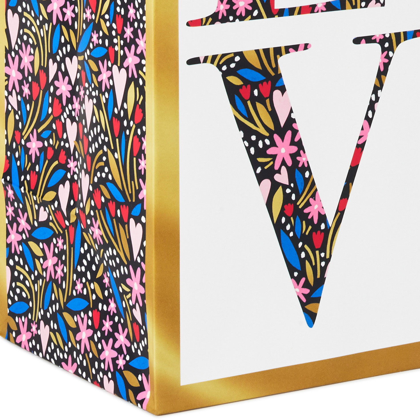 9.6" Love Floral Heart Print on White Medium Gift Bag for only USD 3.49 | Hallmark