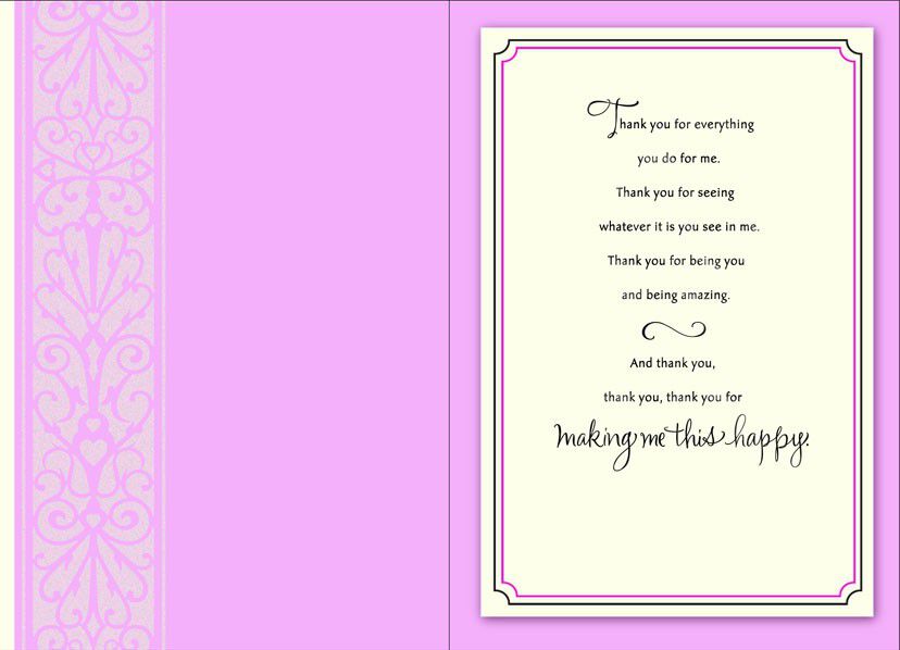 Thank-You Romantic Birthday Card