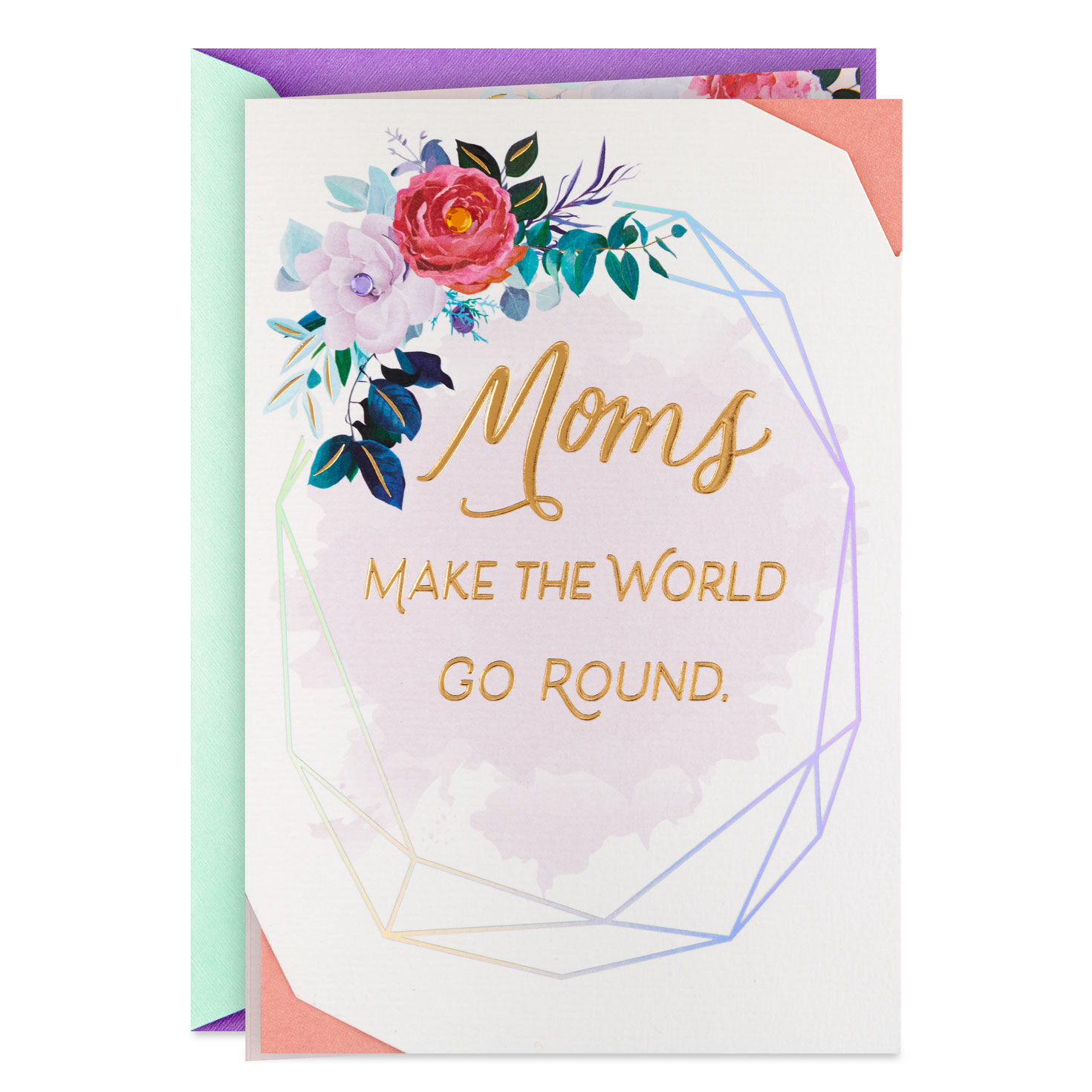 Moms Make the World Go Round Mother's Day Card