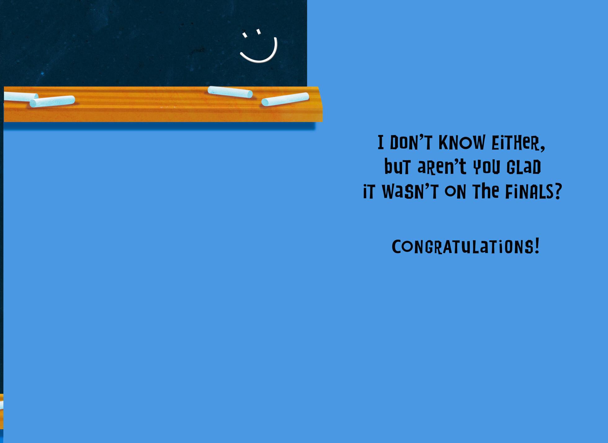 Final Test Question Graduation Card