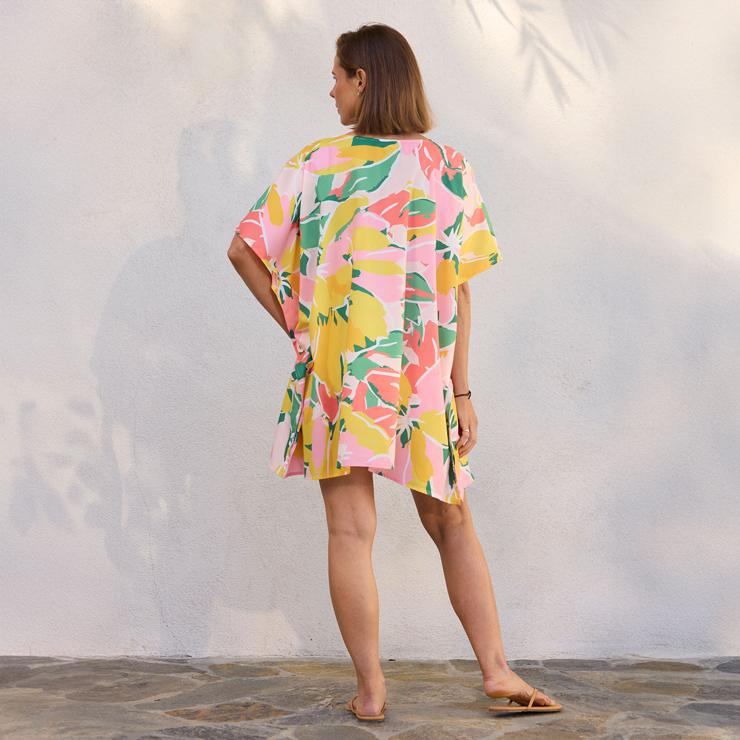 Tropical Floral Print Pool Cover-Up  image number 3